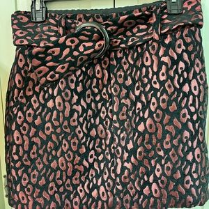 Forever21 Pink Animal Print Mini skirt
